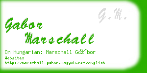 gabor marschall business card